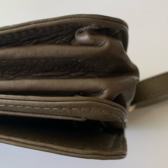 Studio Moda Crossbody Bag Olive Green Leather New - Picture 10 of 16